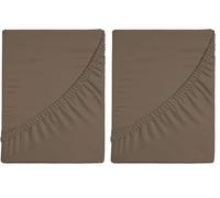 Zer0bed, Lenzuolo Sotto con Angoli Singolo Tinta Unita 100% Cotone ANGOLO MAXI 30CM, 1 Piazza, Moro, 90x200 (Confezione da 2)