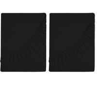 Zer0bed, Lenzuolo Sotto con Angoli Singolo Tinta Unita 100% Cotone ANGOLO MAXI 30CM, 1 Piazza, Nero, 90x200 (Confezione da 2)