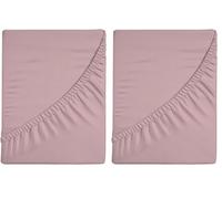 Zer0bed, Lenzuolo Sotto con Angoli Singolo Tinta Unita 100% Cotone ANGOLO MAXI 30CM, 1 Piazza, Rosa, 90x200 (Confezione da 2)