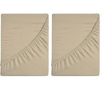 Zer0bed, Lenzuolo Sotto con Angoli Singolo Tinta Unita 100% Cotone ANGOLO MAXI 30CM, 1 Piazza, Tortora, 90x200 (Confezione da 2)