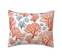 ZERAOKE Coral Reef - Federa per cuscino in flanella, 40,6 x 50,8 cm, con cerniera nascosta, reversibile, per camera da letto, soggiorno, divano