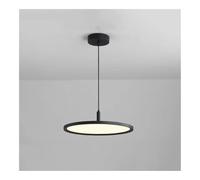 ZERAPH Luci a Sospensione a Sospensione Moderna Lampada a Sospensione a soffitto Rotondo a soffitto Rotondo 23,6 Pollici lampadari Neri con Ombra acrilica per la Camera da Pranzo dell'isola Cucina