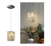 ZERAPH Luci a Sospensione a Sospensione Moderna lampadari a Base di Base a LED con Lampada a Sospensione a soffitto per Finitura cromata Regolabile per la Camera da Pranzo dell'isola Cucina A Footer