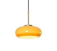 ZERAPH Luci a Sospensione Moderna a Sospensione 11 "Vetro di Latte sopra la Cucina lattina cromata lampadari di metà secolo in Vetro Arancione Lampada a Sospensione a soffitto in Oro