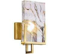 ZERAPH Nuovo Americano Durevole Moderno Luce di Lusso Cristallo Applique da Parete in Vetro Dorato con Paralume in Cristallo di Ghiaccio Lampada da Parete a 1 Luce per corridoio Bagno Camera da Letto