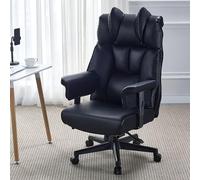 ZERAPH Scrivania di giochi di gioco in pelle PU Ergonomic con 140 ° Recline Rocking Graphests Replest e supporto lombare ideale per il lavoro di studio a casa e la vita esecutiva (Black A)