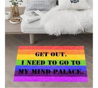 Zerbini 3D FUORI. DEVO ANDARE AL MIO MIND PALACE Tappetino d'ingresso esterno Casa Benvenuto Zerbino antiscivolo in gomma antiscivolo - 50x80cm