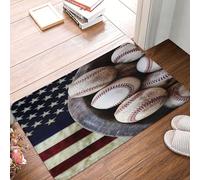 Zerbini American Flag Vintage Baseball Tappetino Doccia 40X60CM
