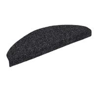 Zerbini autoadesivi per scale, 10 pezzi, 65 x 21 x 4 cm, nero | Semicircolare, grande, in polipropilene, antiscivolo, lavabile in lavatrice, riduce il rumore, protegge le scale