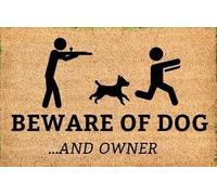 Zerbini Beware Of Guard Dog Pet Firearm Zerbino 40X60CM