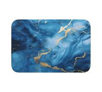 Zerbini blu marmo liquido stampa antiscivolo assorbente zerbino 60 x 40 cm - tappetino di benvenuto per interni ed esterni tappetino da pavimento