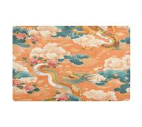Zerbini Chinese Dragon Tappetino Doccia Super Assorbente Tappeti Lavabile in Lavatrice Zerbini per Porta per Cucina Camera da Letto Corridoio 40X60 CM