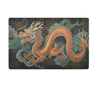 Zerbini Chinese Dragon Zerbini per Porta Morbido Zerbino Super Assorbente Tappeti per Corridoio Camera da Letto Cucina 40X60 CM