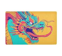 Zerbini Chinese Dragon Zerbini per Porta Super Assorbente Tappetino Doccia Lavabile in Lavatrice Zerbino per Porta per Corridoio Vasca da Bagno Camera da Letto 40X60 CM