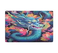Zerbini Chinese Dragon Zerbino Super Assorbente Tappeti Lavabile in Lavatrice Zerbino per Porta per Ingresso Cucina Camera da Letto 40X60 CM