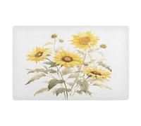 Zerbini Chinese Painting Sunflower Zerbino per Porta Super Assorbente Zerbini per Porta Lavabile in Lavatrice Tappetino Doccia per Camera da Letto Vasca da Bagno Ingresso 40X60 CM