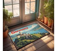 Zerbini con frasi divertenti Germania: un viaggio attraverso paesaggi senza tempo e ricca storia zerbino decorazione esterna grande tappetino di benvenuto all'aperto (65 x 90 cm)