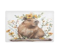Zerbini Cute Capybara Tappeti Super Assorbente Zerbino Lavabile in Lavatrice Zerbino per Porta per Cucina Camera da Letto Vasca da Bagno 40X60 CM