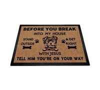 Zerbini Di Benvenuto Before You Break Into My House Yorkie Dog Polvere Zerbino Ingresso Esterno Robusto Tappetino Entrata Per Veranda Corridoio Soggiorno 60X40Cm