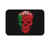 Zerbini Di Benvenuto Creative Belarus Patriot Skull National Flag Anti-Sporco Zerbinotto Robusto Tappeto Porta Per Ufficio Cucina Veranda 60X40Cm