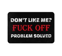 Zerbini di Benvenuto Dont Like Me Fuck off Problem Solved Tappetino per Il Bagno Facile da Pulire Zerbino da Esterno Morbido Zerbini Ingresso Esterno per Interni 40×60Cm