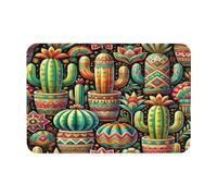 Zerbini Di Benvenuto Mexican Spanish Style Cactus Assorbente Zerbino Resistente Tappetino Per Soggiorno Cucina Interno 60X40Cm