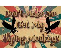 Zerbini Funny Don’T Make Me Get My Flying Monkeys Wicked Witch Zerbini per Porta Antiscivolo Tappetino Doccia per Vasca da Bagno Corridoio Camera da Letto 40X60 CM