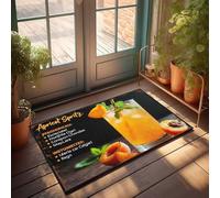 Zerbini grandi per ingresso esterno Spritz albicocca: una ricetta rinfrescante per cocktail con menta e ghiaccio, tappetino grande per esterni divertente zerbino per esterni (65 x 90 cm)