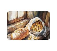 Zerbini Home Money And Bread Zerbini per Porta Lavabile in Lavatrice Zerbino per Porta Morbido Zerbino per Vasca da Bagno Corridoio Camera da Letto 40X60 CM