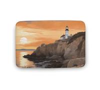 Zerbini Lighthouse Located By The Sea Zerbino Lavabile in Lavatrice Tappetino Doccia Antiscivolo Zerbini per Porta per Corridoio Vasca da Bagno Ingresso 40X60 CM