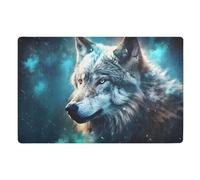 Zerbini Lone Wolf Zerbino per Porta Morbido Tappeti Antiscivolo Tappetino Doccia per Corridoio Ingresso Vasca da Bagno 40X60 CM