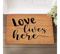 Zerbini Love Lives Here Zerbini per Porta Decorazione Zerbino per Porta per Cucina Vasca da Bagno Ingresso 40X60 CM