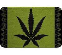 Zerbini Marijuana Weed Zerbino per Porta Super Assorbente Zerbino Lavabile in Lavatrice Tappetino Doccia per Ingresso Camera da Letto Cucina 40X60 Cm