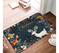 Zerbini Merry Christmas Pattern Zerbini per Porta Super Assorbente Zerbino per Porta Morbido per Ingresso Corridoio 40X60 Cm