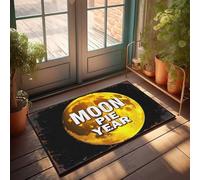Zerbini per ingresso esterno divertente celebra la torta lunare anno con noi! Zerbino per porta d'ingresso tappetino per le vacanze (40 x 60 cm)