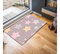 Zerbini per Interni Elementi Carini Per Bambine, Zerbini Stelle Kawaii Morbidi Lavabili in Lavatrice Tappeto Antiscivolo a Basso Profilo per Cucina, Porta Posteriore Anteriore, 40 x 60 cm - Rosa