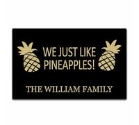 Zerbini Personalized Custom We Just Like Pineapples Tappetino Doccia Lavabile in Lavatrice Zerbino Morbido Zerbino per Porta per Vasca da Bagno Camera da Letto Cucina 40X60 Cm