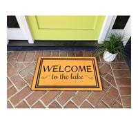 Zerbini Personalized Welcome To The Lake Zerbino per Porta Morbido Zerbino Lavabile in Lavatrice per Corridoio Cucina 40X60 Cm
