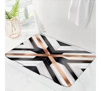 Zerbini Rustic Western Brown Gray Black Modern Abstract Geometric Aztec Vintage Barn Tappetino Doccia Super Assorbente Tappeti per Vasca da Bagno Camera da Letto Cucina 40X60 CM