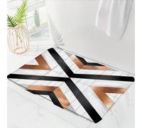 Zerbini Rustic Western Brown Gray Black Modern Abstract Geometric Aztec Vintage Barn Zerbino Antiscivolo Zerbino per Porta per Vasca da Bagno Corridoio Camera da Letto 40X60 CM