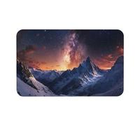 Zerbini Snow Mountain Peak Zerbino per Porta Lavabile in Lavatrice Tappetino Doccia Antiscivolo Tappeti per Camera da Letto Vasca da Bagno Ingresso 40X60 CM