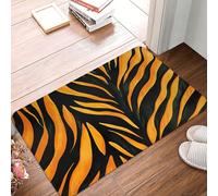 Zerbini Tiger Texture Pattern Tappeti Lavabile in Lavatrice Zerbino per Porta Decorazione per Vasca da Bagno Camera da Letto 40X60 Cm