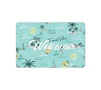 Zerbini Tropical Summer Island Tappetino Doccia Super Assorbente Zerbino per Porta Lavabile in Lavatrice Tappeti per Vasca da Bagno Corridoio Ingresso 40X60 CM