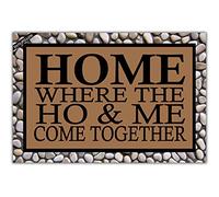 Zerbini Where The Ho & Me Come Togetherfunny Zerbino per Porta Antiscivolo Zerbino Decorazione Tappeti per Cucina Camera da Letto Corridoio 40X60 CM