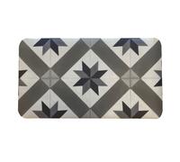 Zerbino 3D, tappeto in VINILE antiusura, inassorbente, antiscivolo - cementine stella 50x90