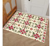 Zerbino 40 x 60 cm per Interni ed Esterni, Il messaggio venne inoltrato ad Hatu., tappetino lavabile in lavatrice, super morbido e antiscivolo,Piastrelle geometriche, tappeto ingresso, Beige