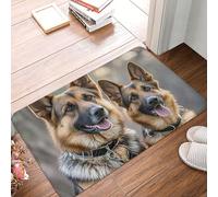 Zerbino 60 x 40 cm, antiscivolo, lavabile in lavatrice, con pastore tedesco, per gli amanti dei cani, per interni ed esterni, per garage, patio, portico, fattoria