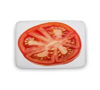 Zerbino a fetta di pomodoro in velluto di corallo, morbido, spesso, per gattonare, per camera da letto, soggiorno, antiscivolo, assorbente, lavabile in lavatrice, 40 x 60 cm