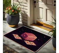 Zerbino a forma di dado a forma di cuore, tappetino per ingresso esterno e interno, decorazione divertente per giocare, gomma impermeabile, antiscivolo, assorbe la polvere, facile da