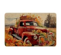 Zerbino a molla per camion, fiori, albero botanico, chalet, acquerello, legno, arancione, rosso, gomma, anti-sporco, decorazioni per ufficio, aula, piscina, garage, casa, lavabile